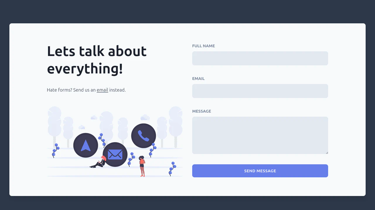 Tailwind CSS Responsive Contact Form
