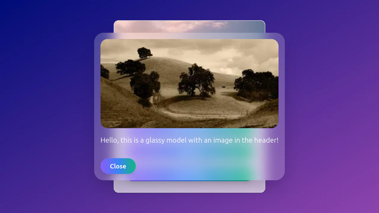 Glass Modal with Tailwind