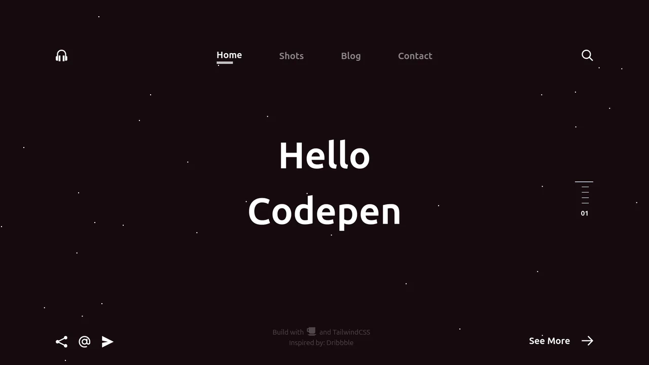 Hero Dribbble with Tailwind