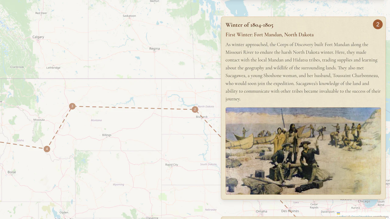 Lewis and Clark Expedition using React
