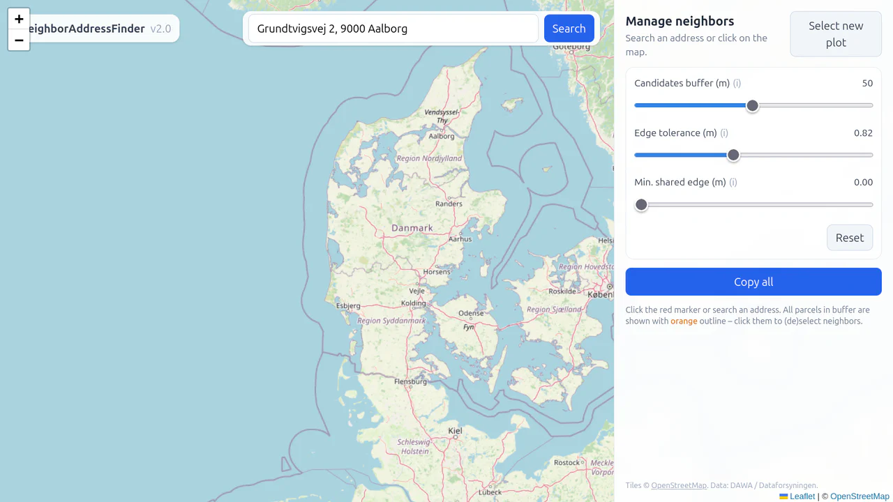 Neighbor Address Finder