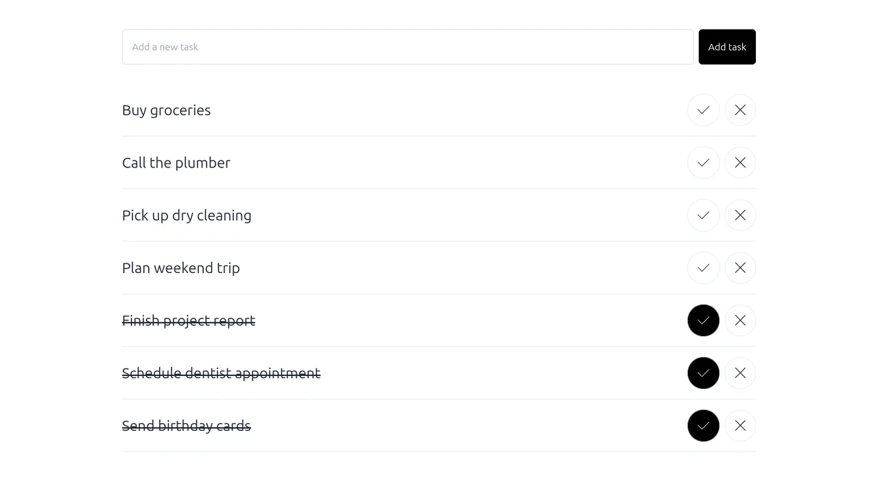 Simple To-Do Application with Tailwind