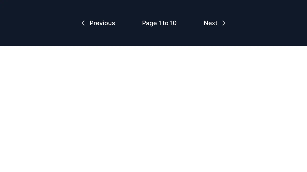 Tailwind CSS Pagination with Previous/Next Buttons