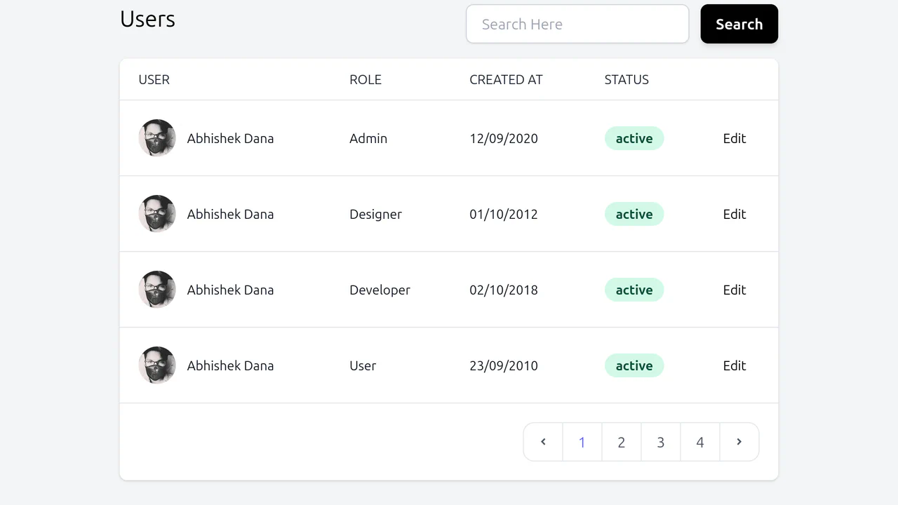 Responsive Tailwind Table