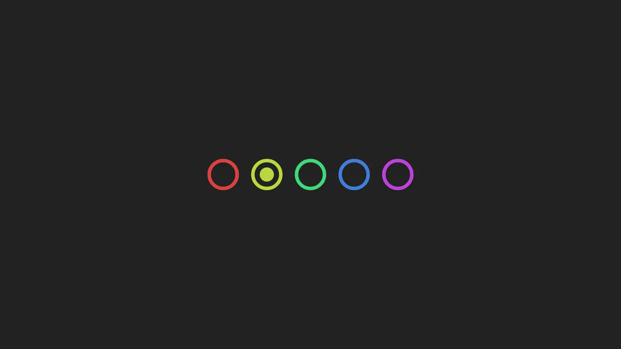 Animated pagination where the active dot playfully jumps from one number to the next.