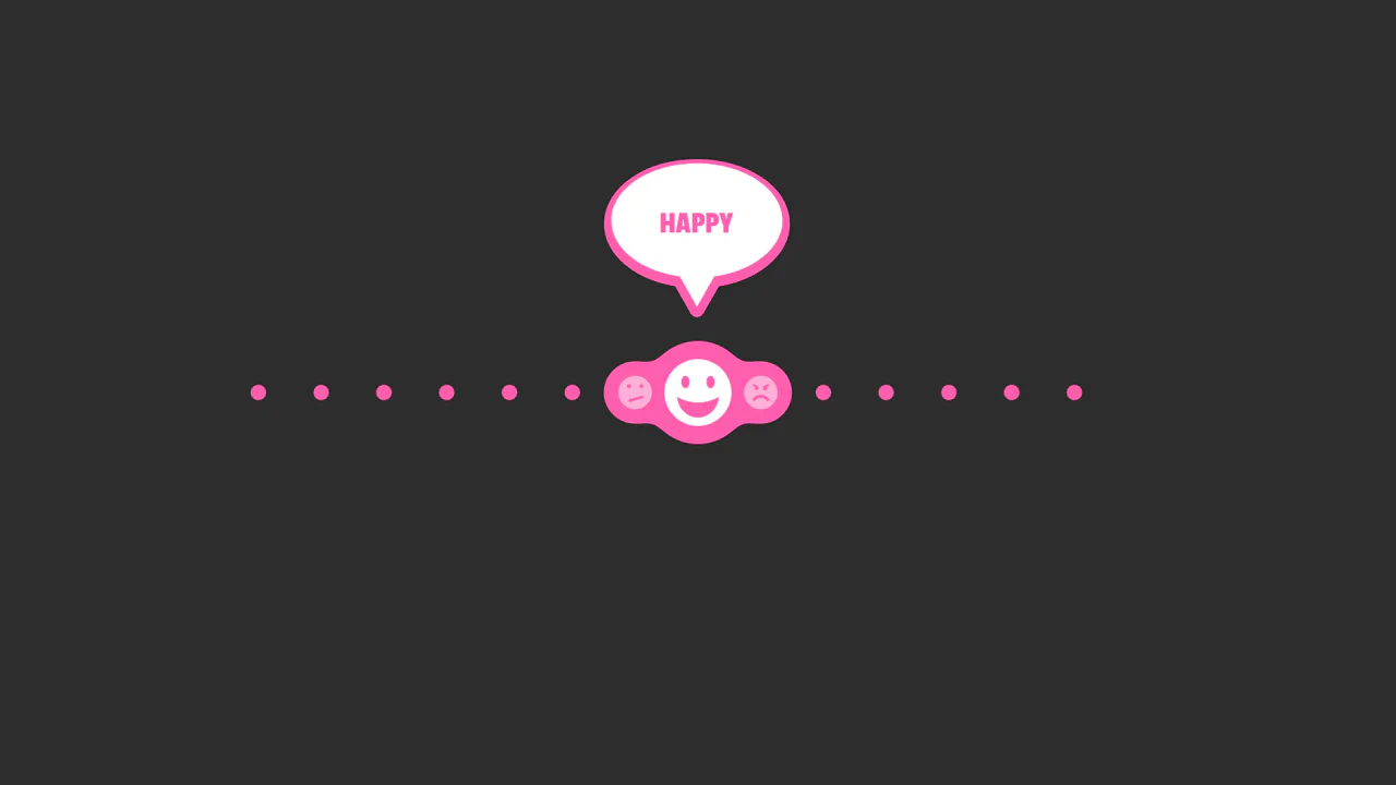 Interactive reaction slider with a liquid, gooey effect as the user drags the handle between emojis.