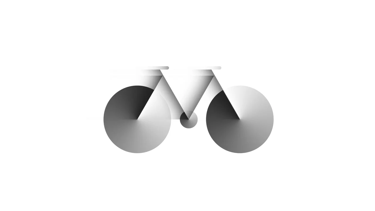 A simple illustration of a bicycle created entirely with pure CSS.