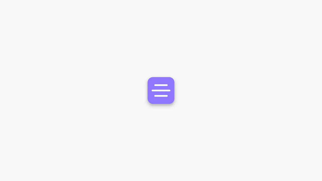 Hamburger menu icon with smooth CSS transform animation turning into a close button.