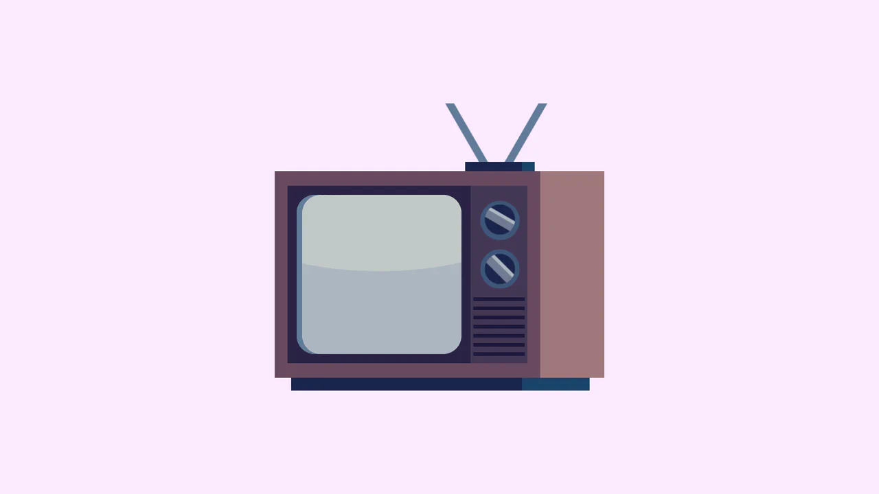A retro television illustration created entirely with a single HTML div and complex CSS gradients.