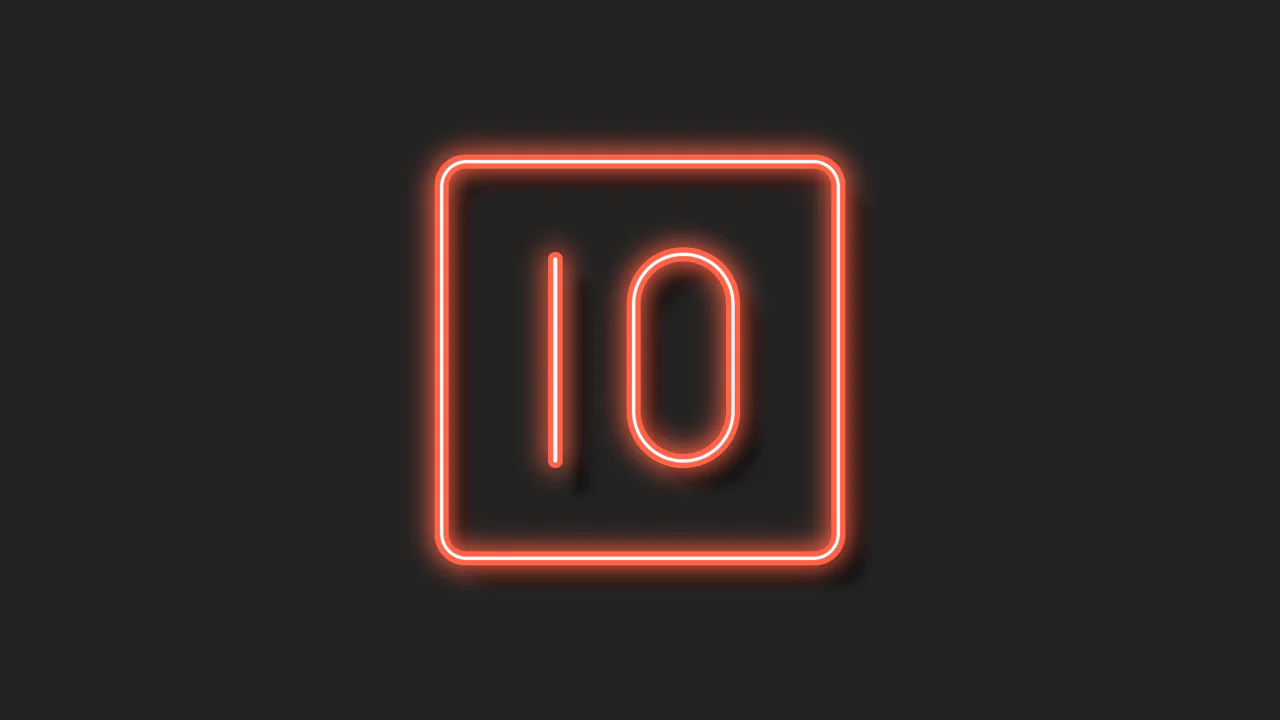 Single DIV CSS Neon 10