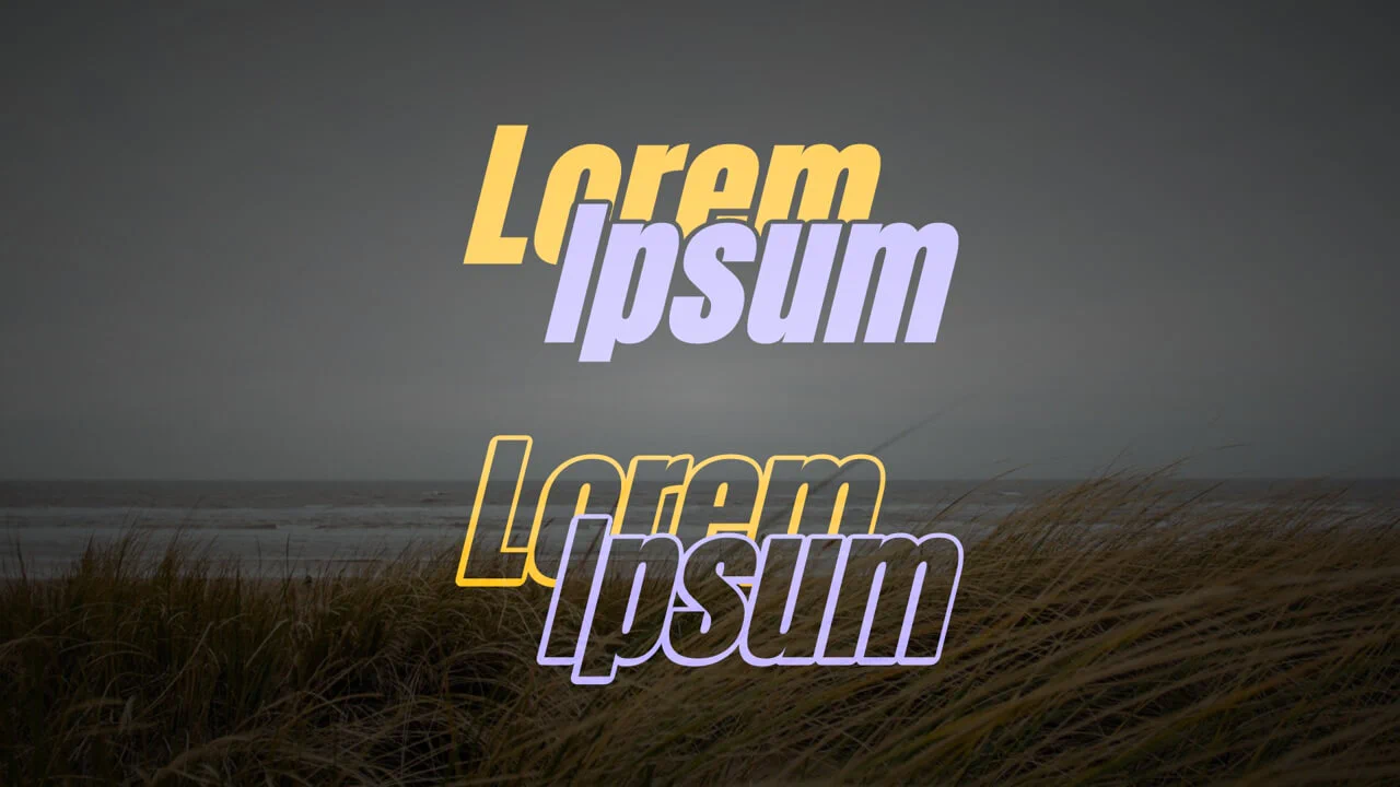 Overlapping & Hollowed Text