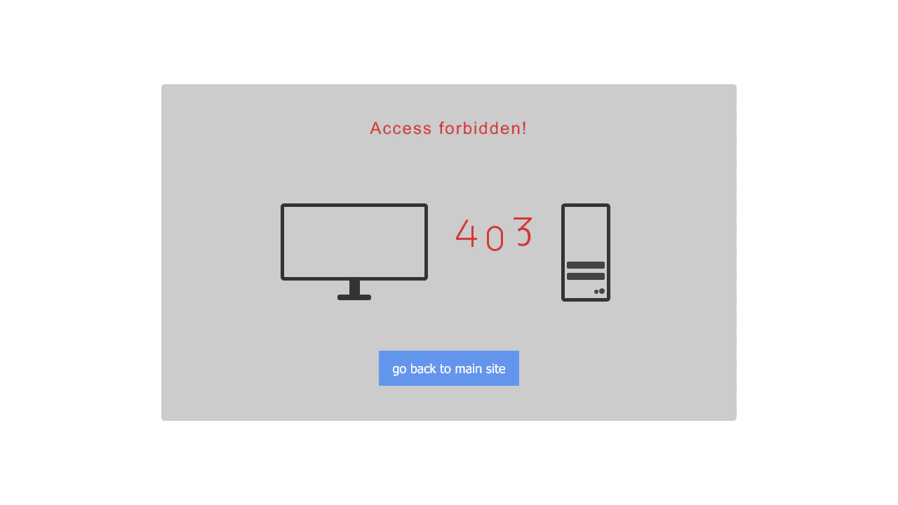 403 - Forbidden Access