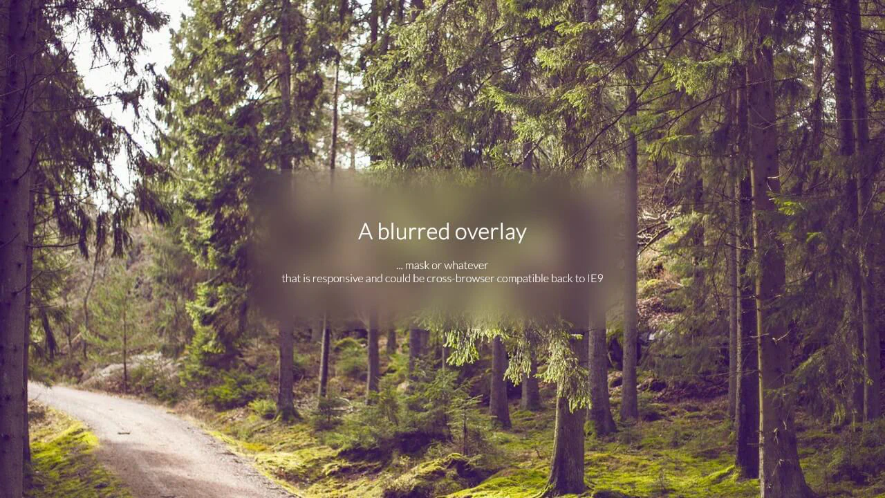 A Blurred Overlay