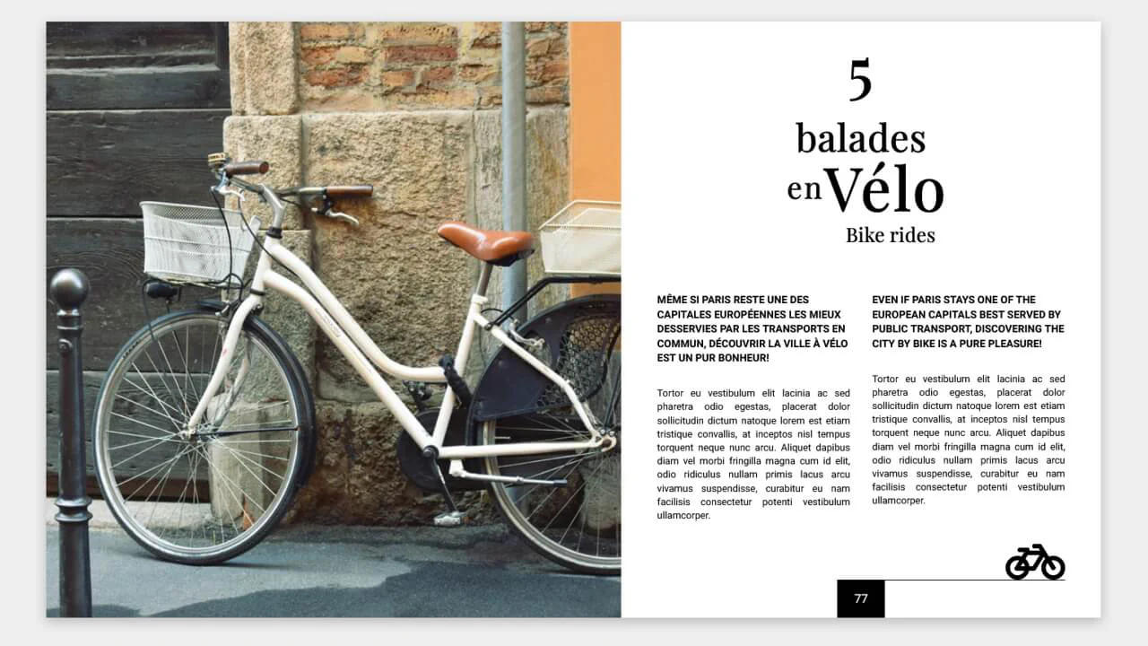 Bike Rides - Recreate a Magazine Layout