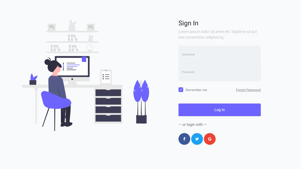 Bootstrap Login Form #7