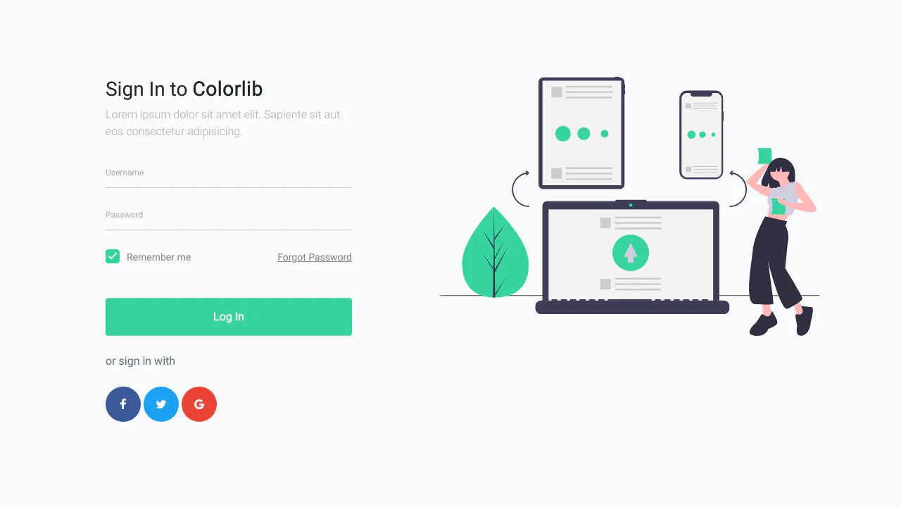 Bootstrap Login Form #8
