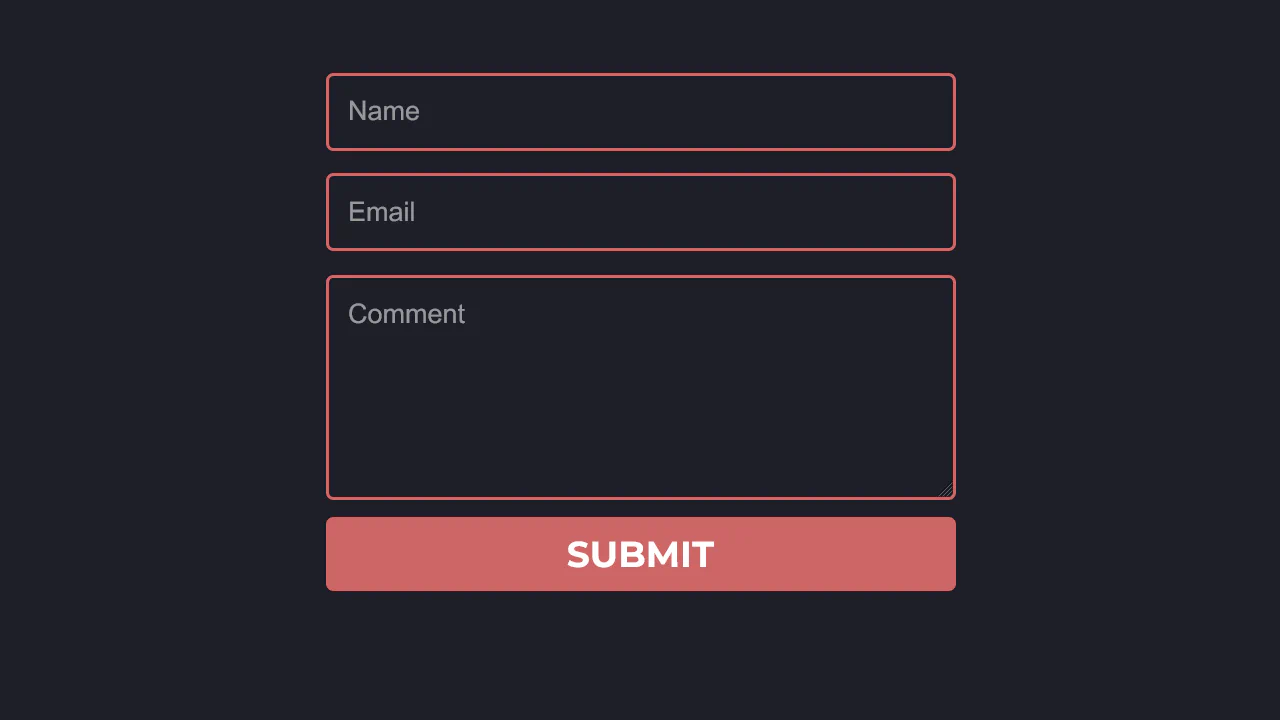 Simple, Flat Contact Form