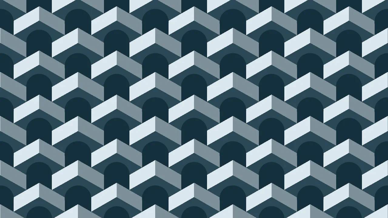 3D Blocks & Columns Tessellated Pattern. No Div. Pure CSS