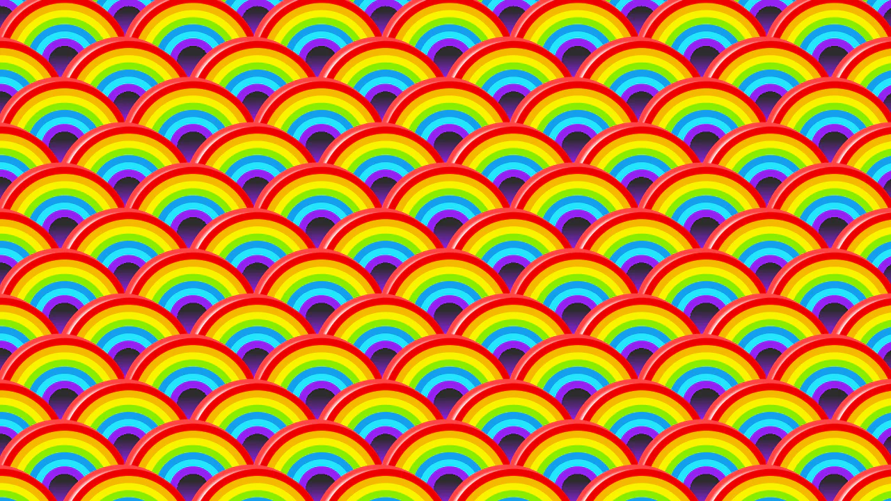 3D Candy Rainbow Tessellated Pattern. No Div. Pure CSS
