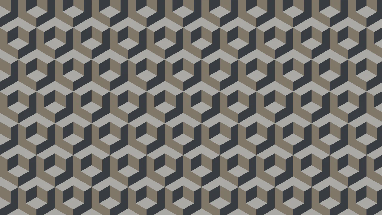 3D Cube Holes in Cubes Tessellated Pattern. No Div. Pure CSS