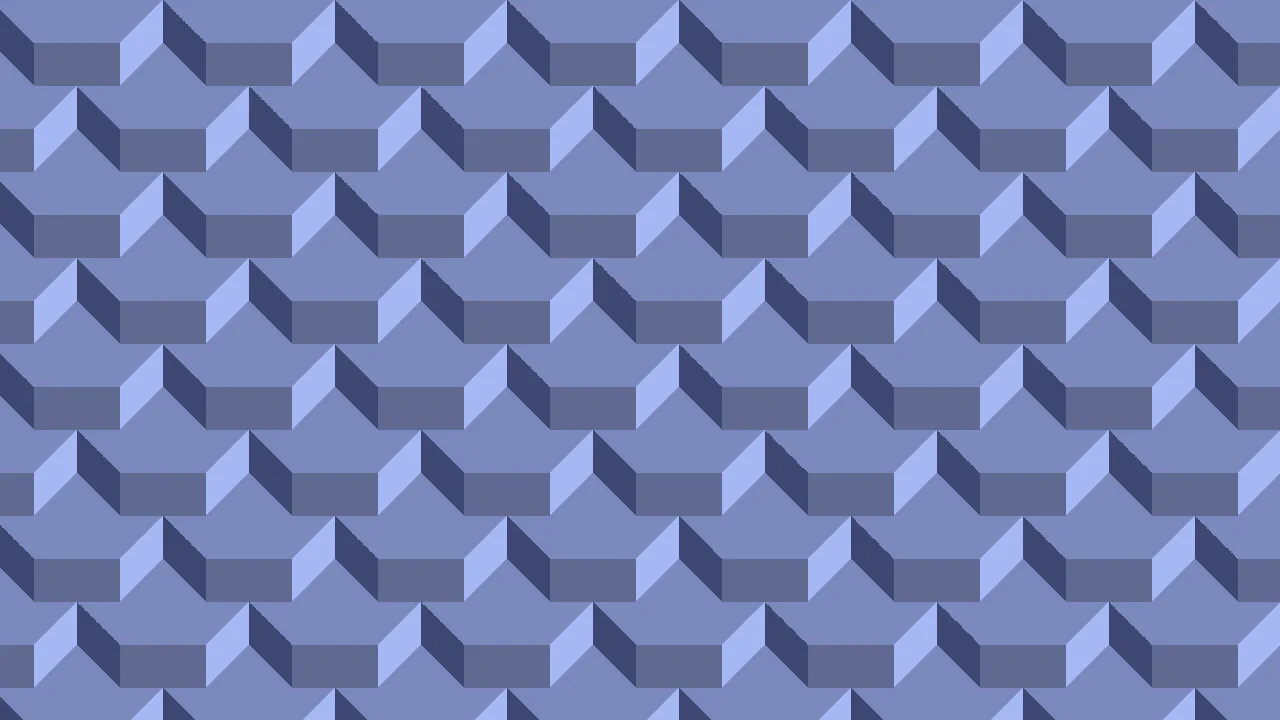 3D Hexagon Blocks Tessellated Pattern. No Div. Pure CSS