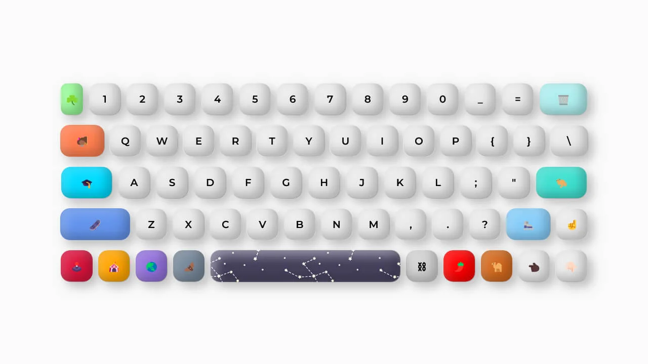 Claymorphism Keyboard