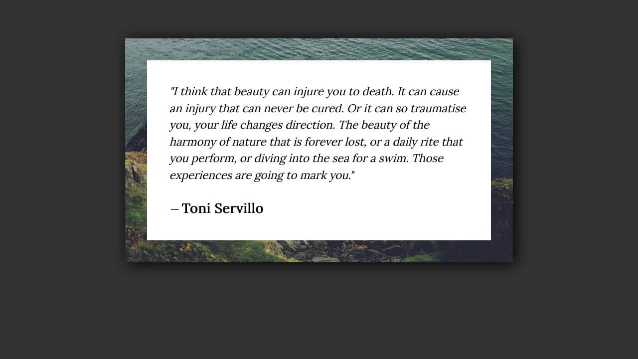 Continuous Image Border Quote