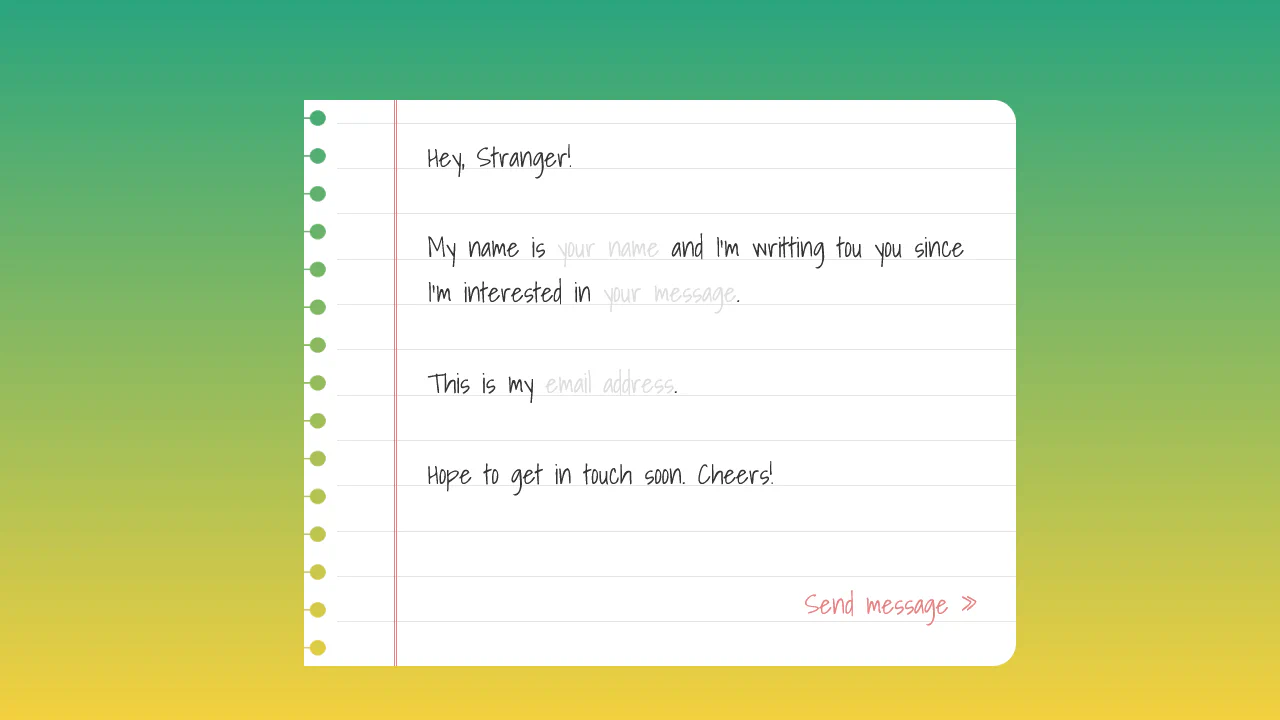 CSS-only Letter-Like Form with Inline Fields