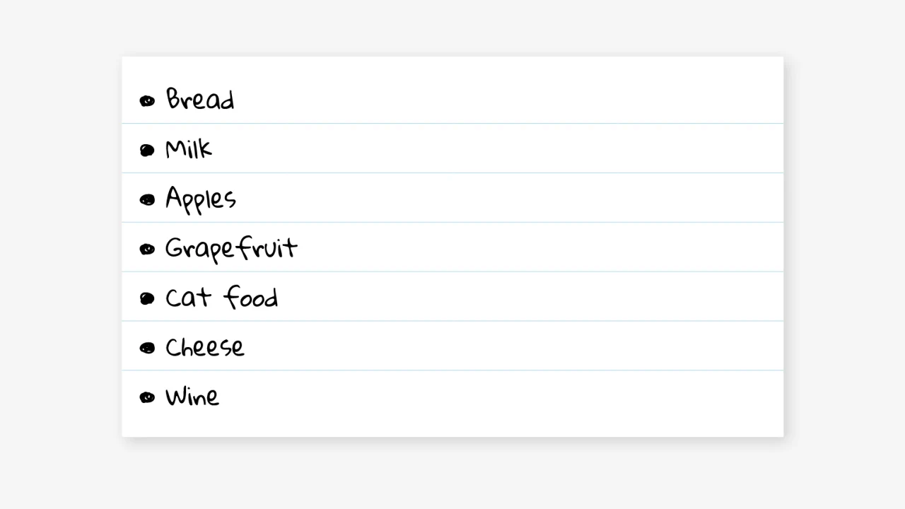 Handwritten Shopping List with Custom markers