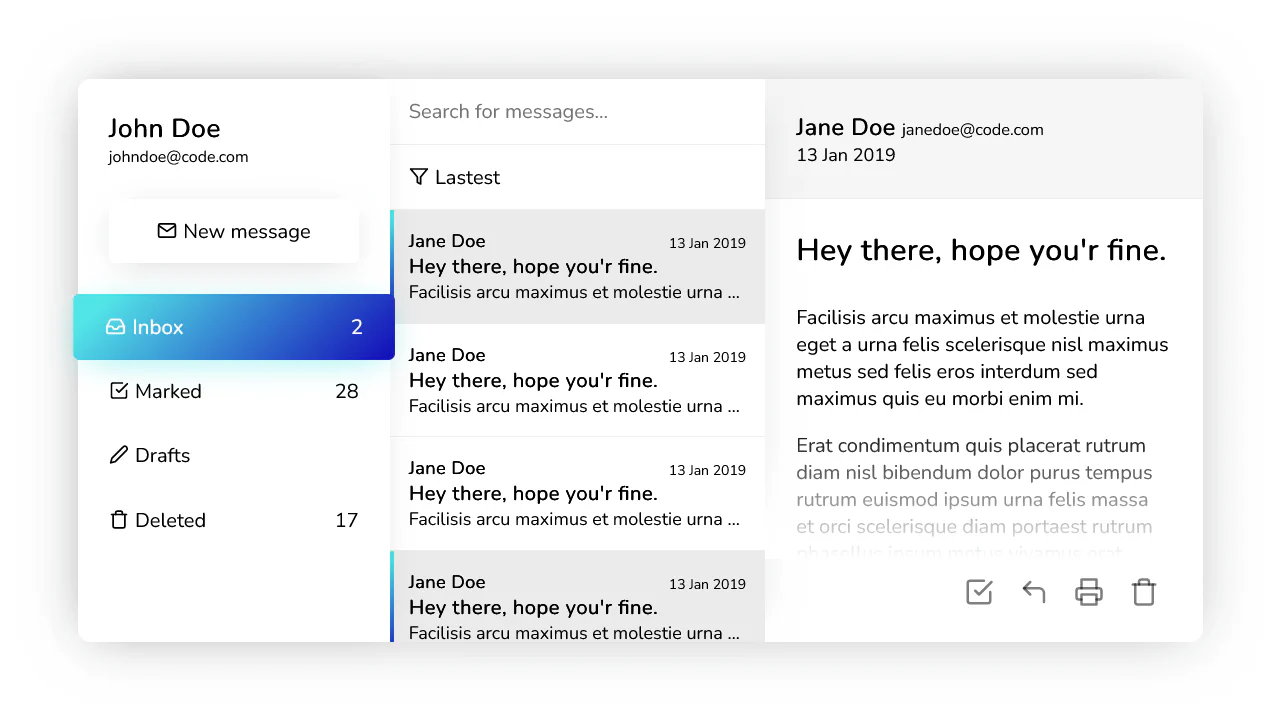 Mail App Design