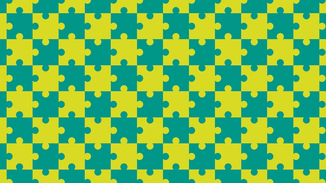 Puzzle Pieces Tessellated Pattern. No Div. Pure CSS