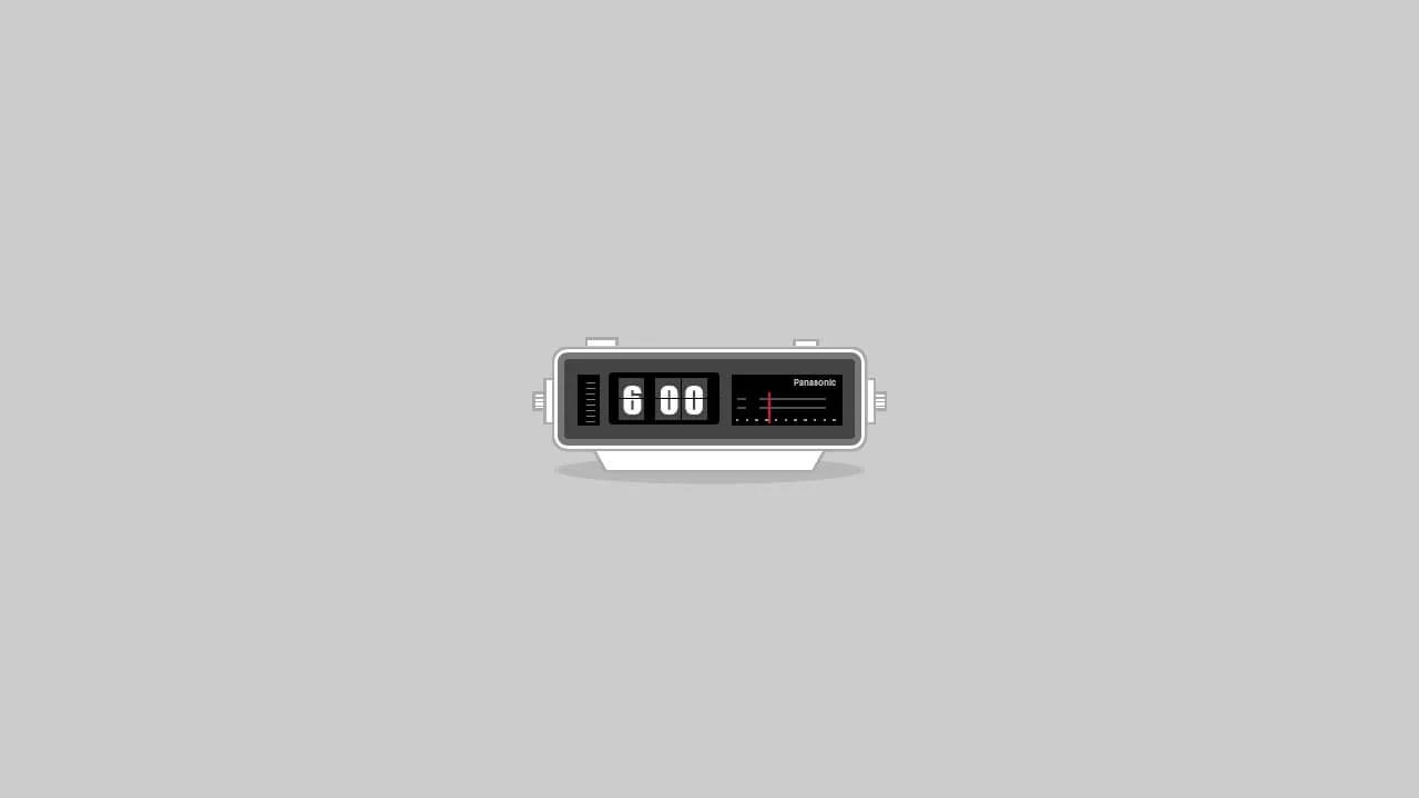 Single Div CSS Cursed Clock Radio