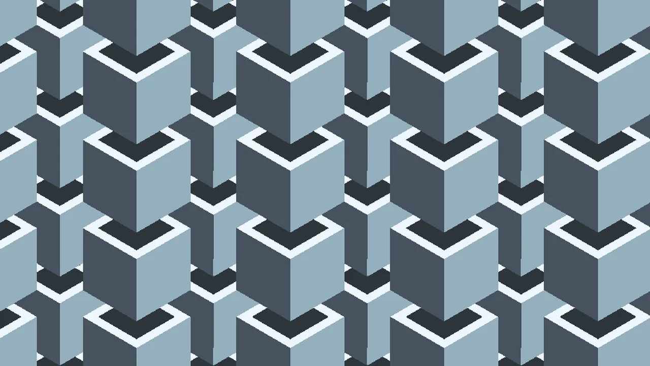 Pure CSS 3D Floating Cubes Tessellated Pattern
