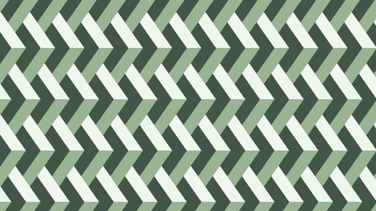 Pure CSS 3D Interspersed Cuboids Tessellated Pattern