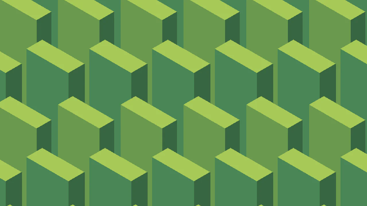 Pure CSS 3D Vertical Blocks Tessellated Pattern