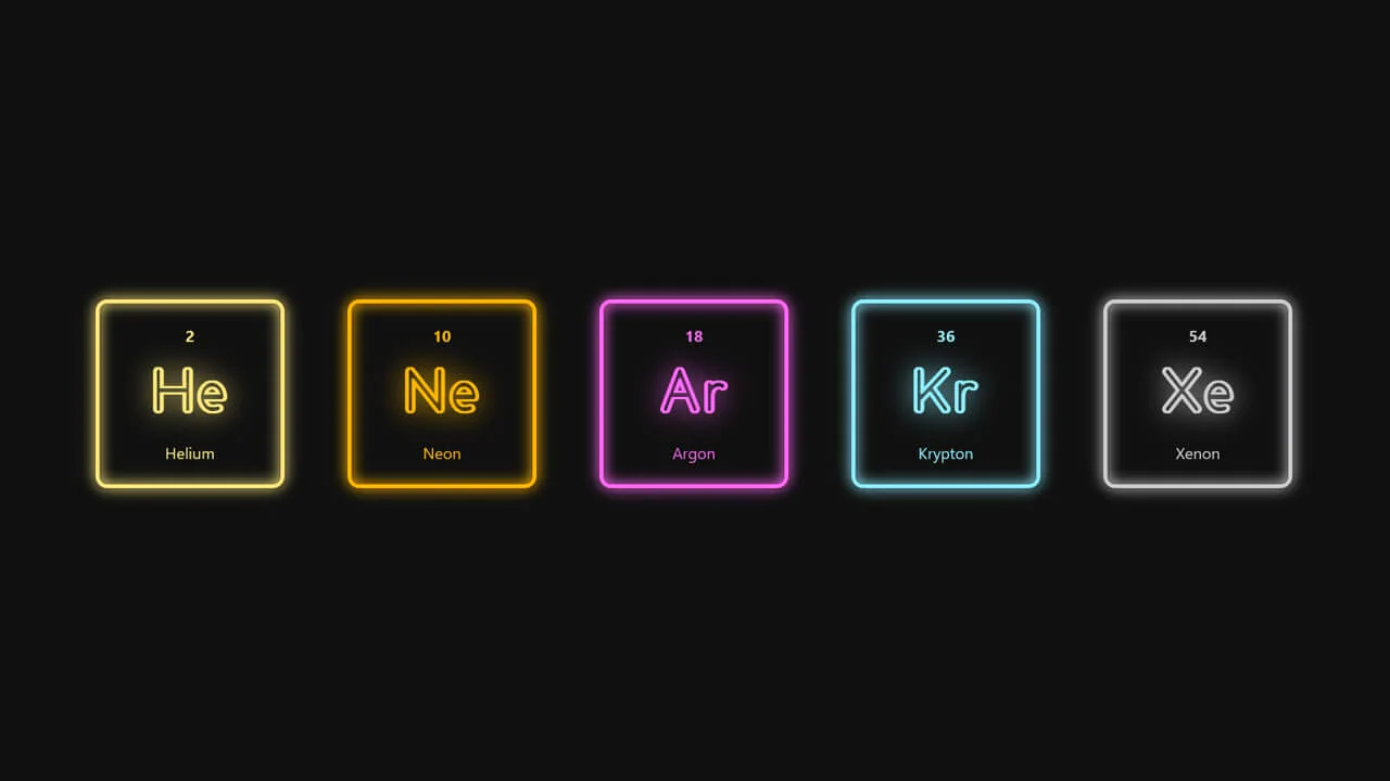 Noble Gasses / Flourescent Lights