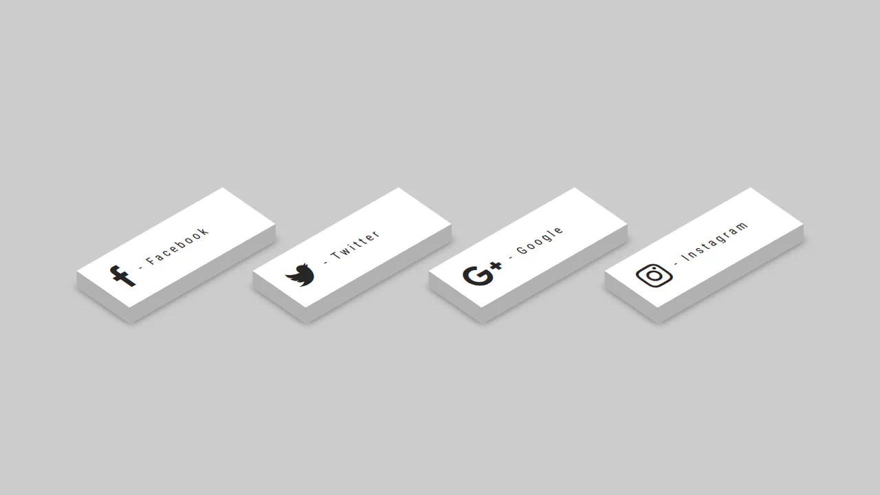 3D - CSS Social Tiles