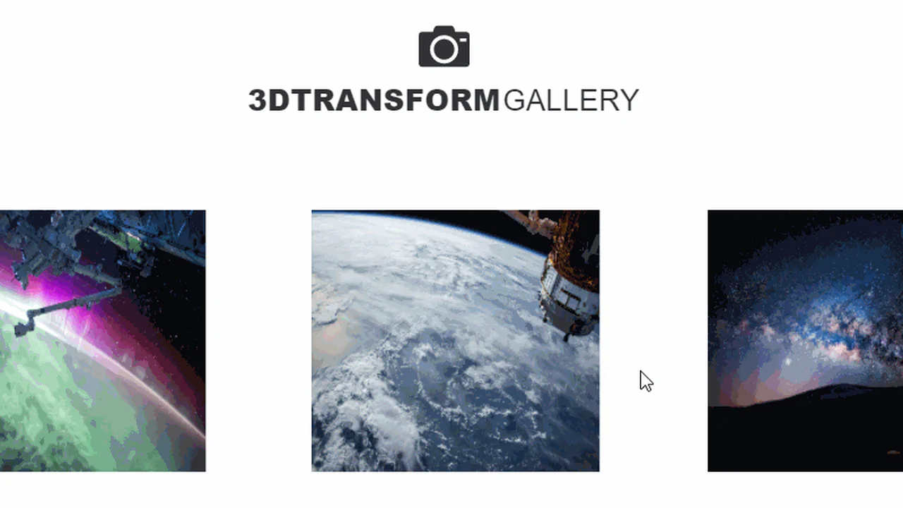 CSS 3D Transform Gallery