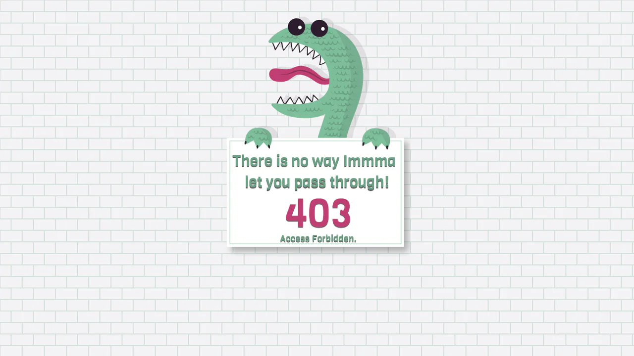 403 Access Forbidden HTML Template