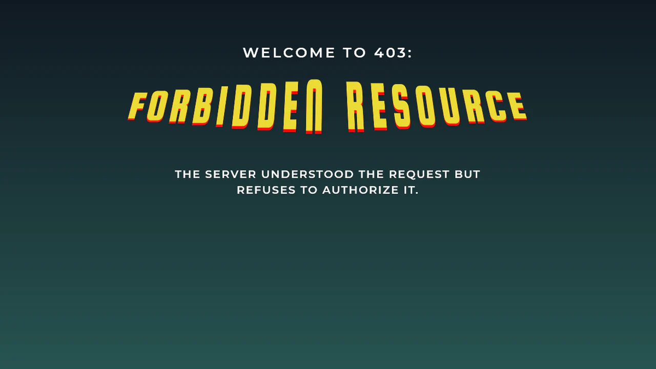 403 Forbidden