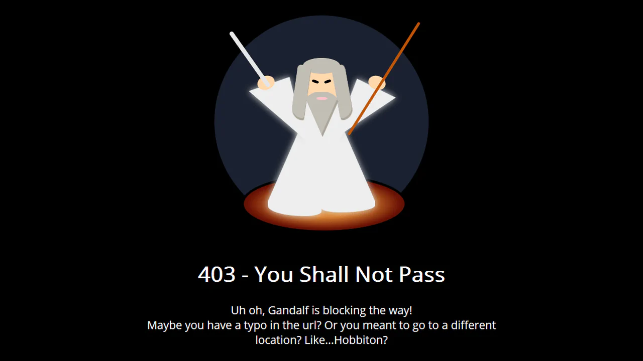 403 Funny HTML Page Template