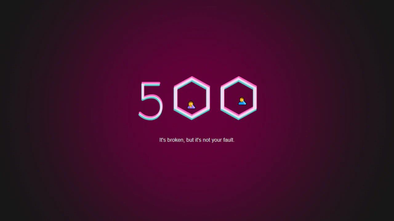 500 Error Page Template