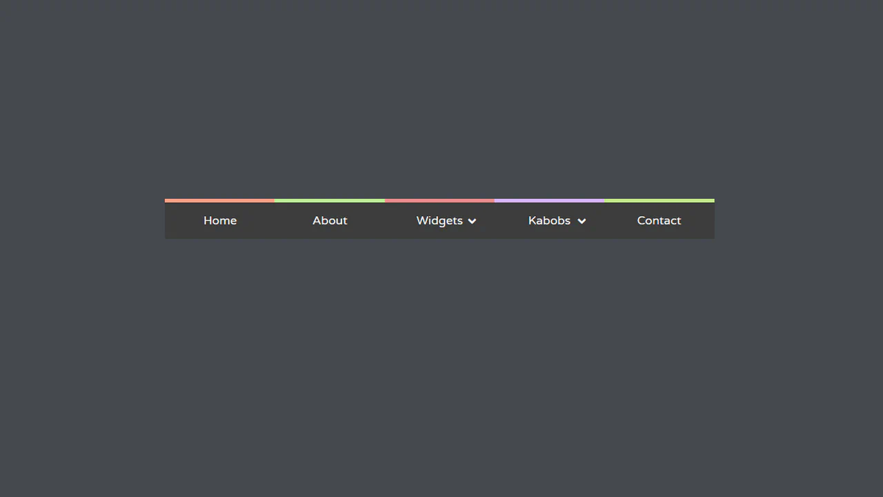 Gradient Menu