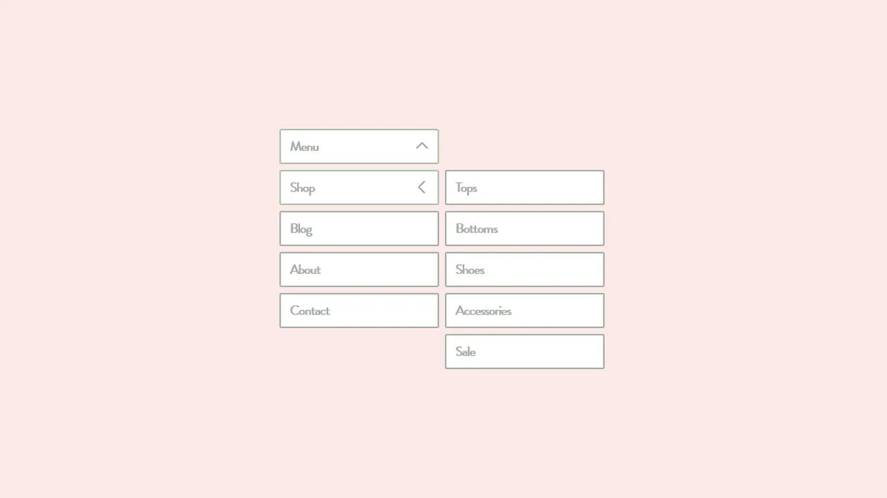 CSS-Only Nested Dropdown Navigation
