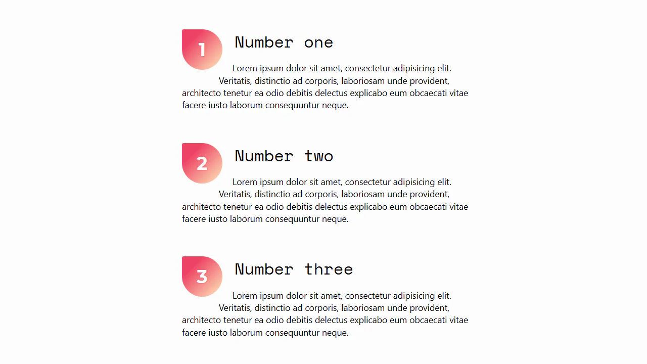 CSS-Only Numbered Lists with Drop Shapes