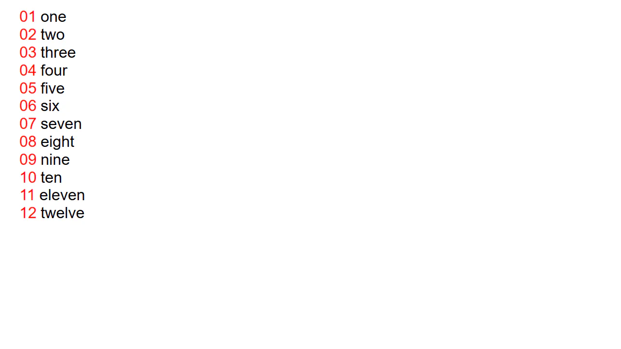 CSS Ordered List with Leading Zero