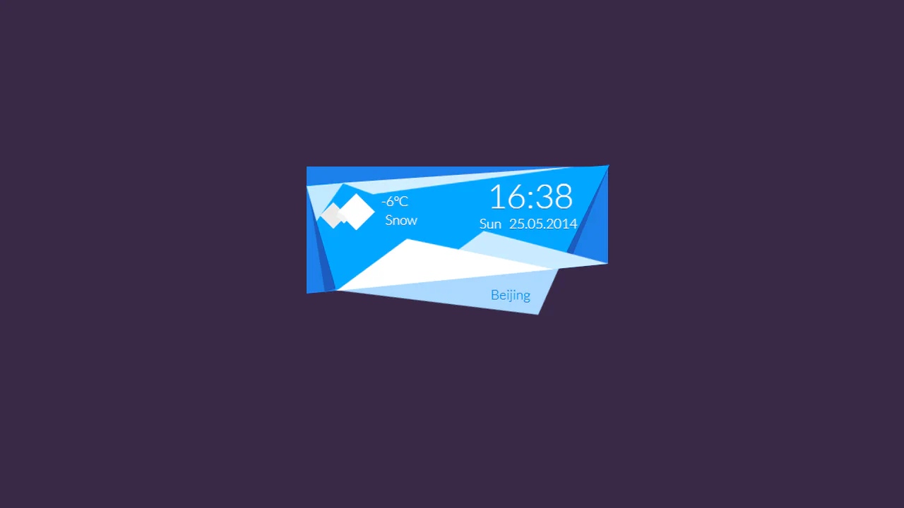CSS3 Weather Widget