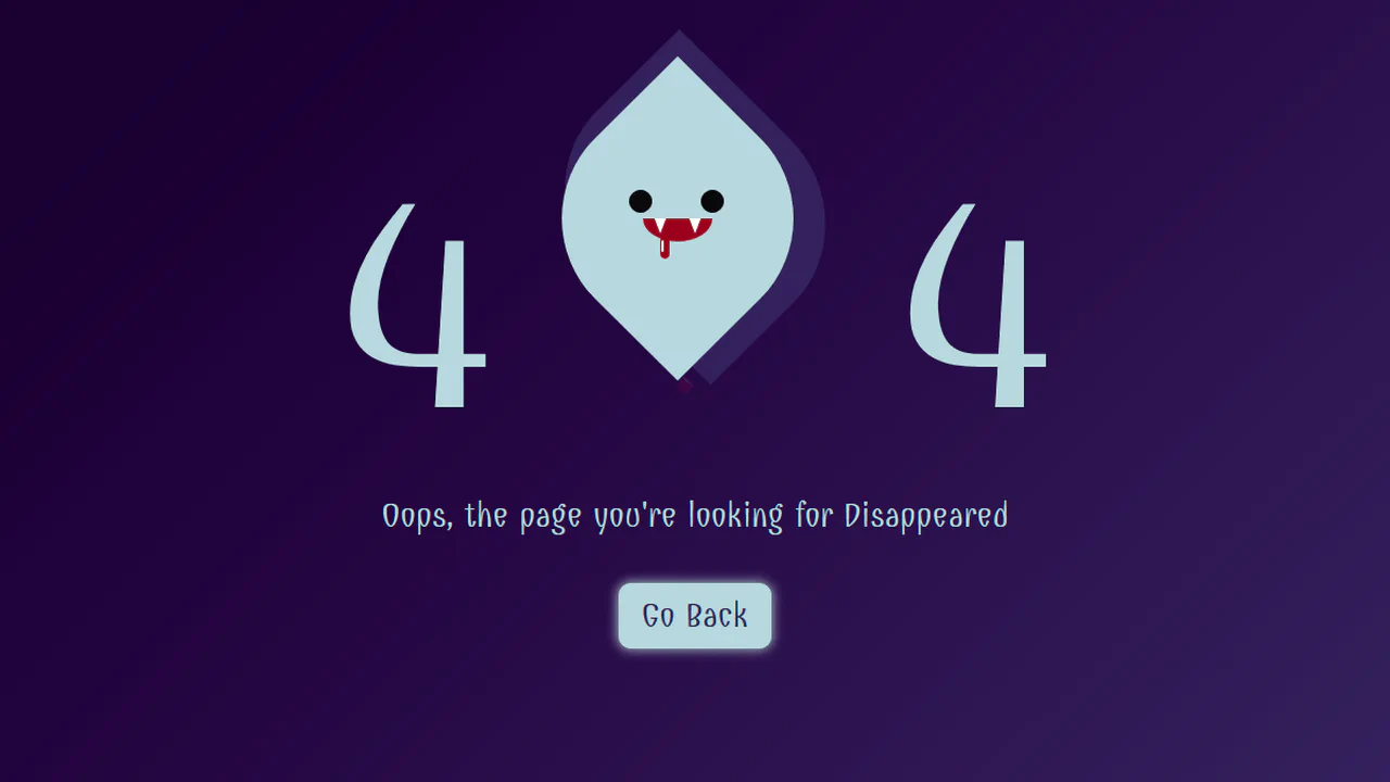 Error Page 404 Vampire