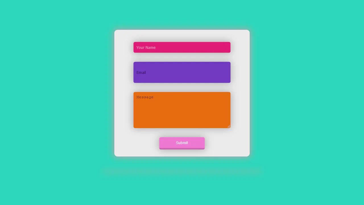Floating Contact Form CSS