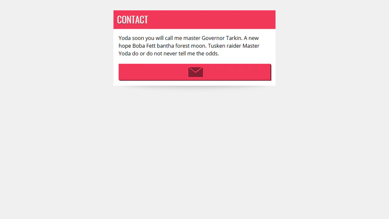 Full CSS Drop Down Contact Form